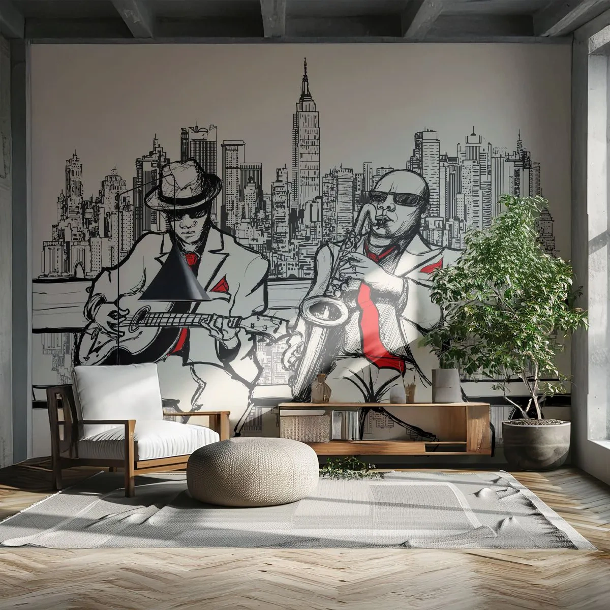 Fototapeta Samolepicí Deluxe Sticker - Newyorská improvizace - Hudba, Jazz, New York - 250x175 cm