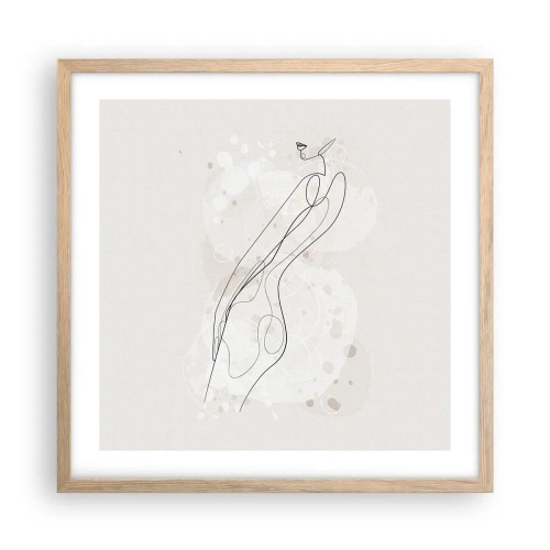 Plakát v rámu světlý dub - Zabloudit pohledem - 50x50 cm