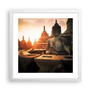 Plakát v bílém rámu - Počasí velké moudrosti - 40x40 cm