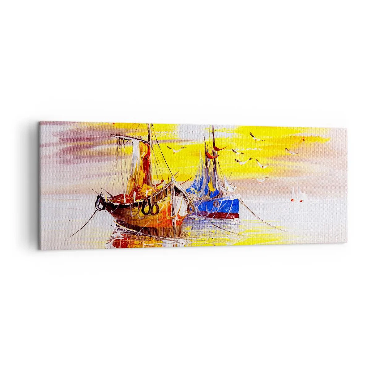 Obraz na plátně - Zasloužený odpočinek v přístavu - 140x50 cm