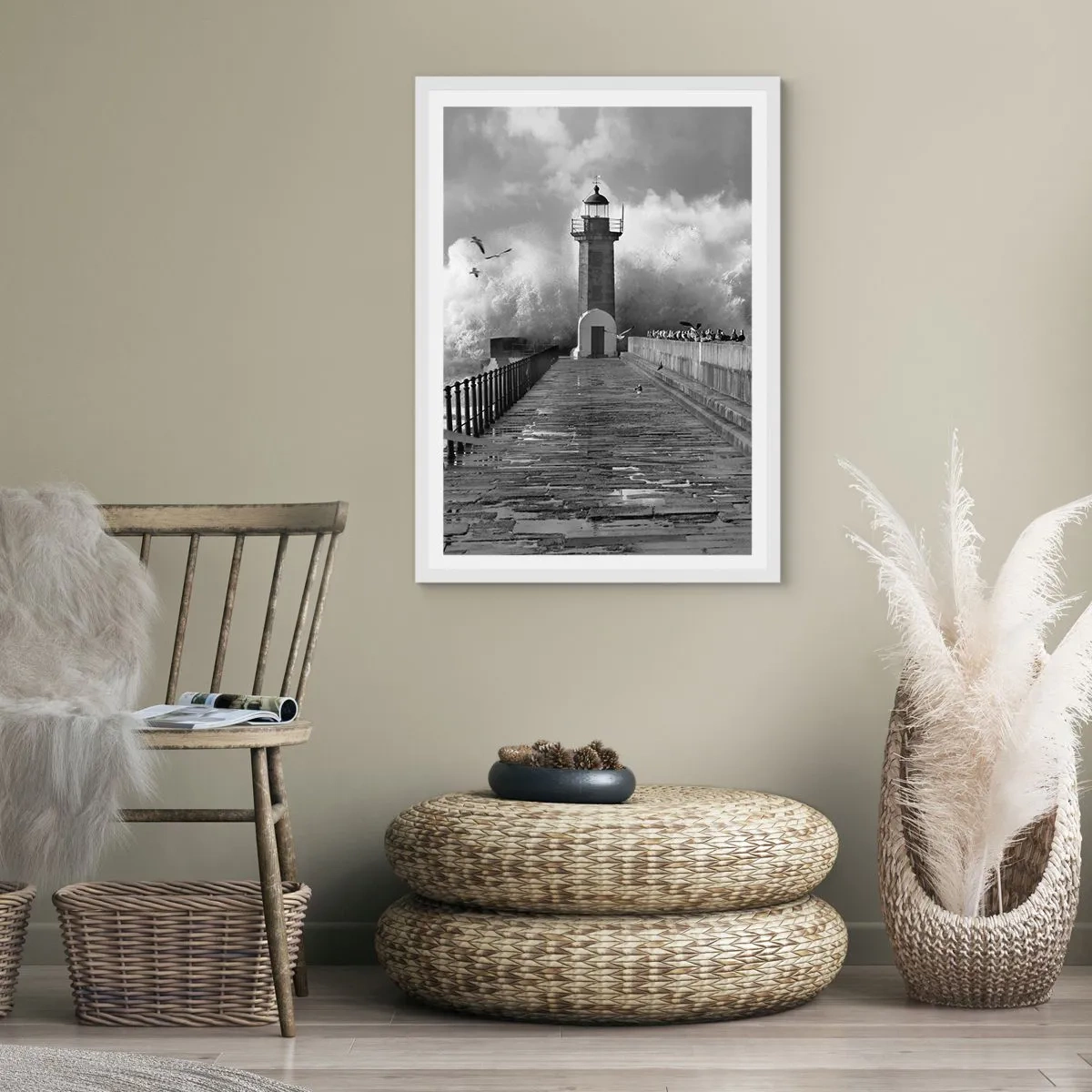 Plakát v bílém rámu - Nebojácná - 50x70 cm