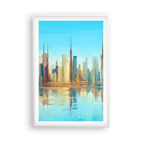 Plakát v bílém rámu - Prosluněná metropole - 61x91 cm