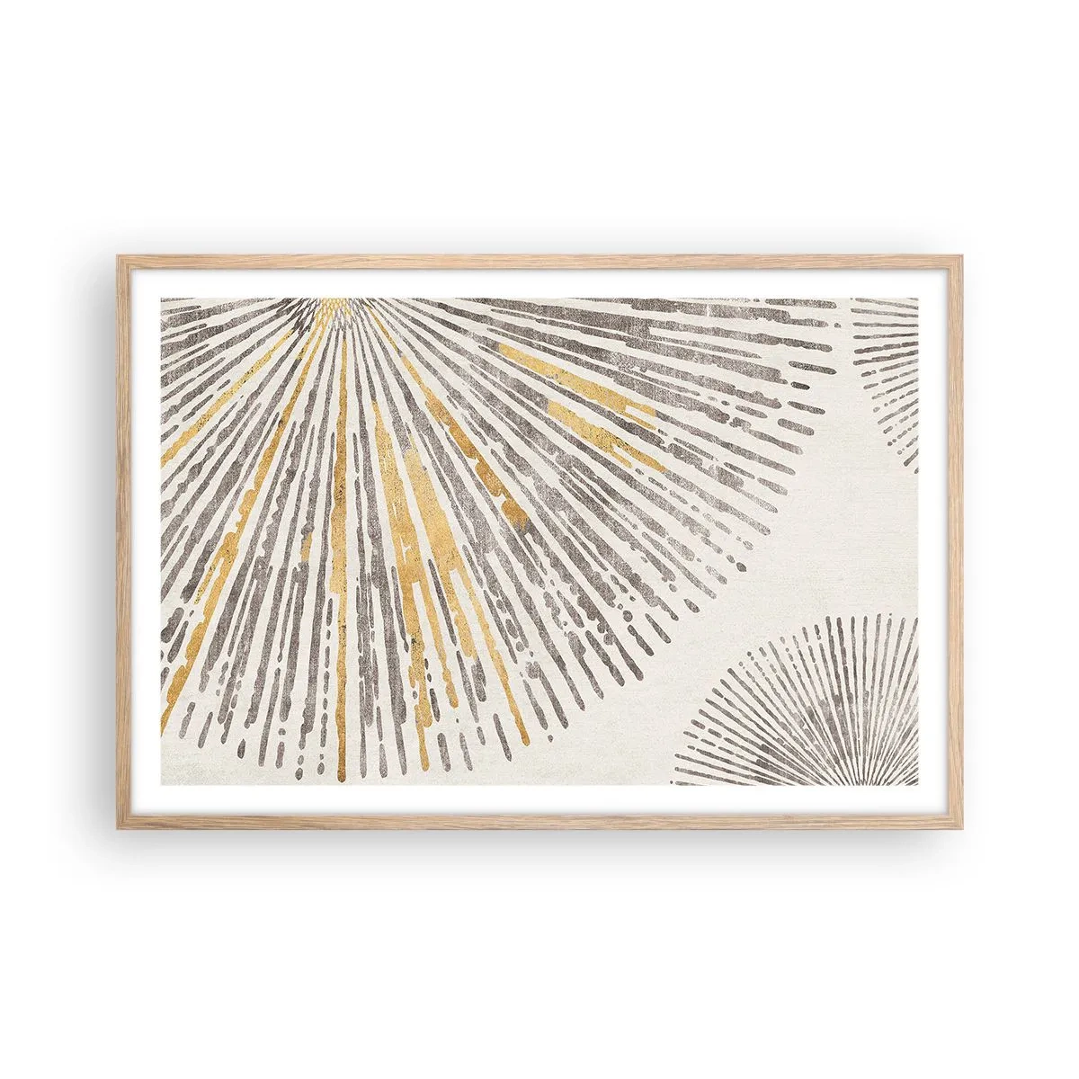 Plakát v rámu světlý dub - Krása paprsku - 91x61 cm