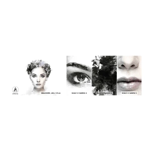 Fototapeta Vzorek Standard Eco - Velmi stylový portrét - ženská tvář, Žena, Abstrakce - 100x30 cm