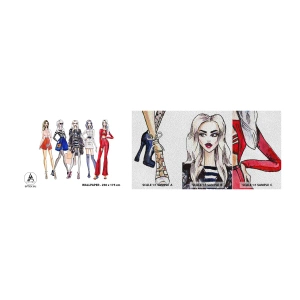 Vzor Fototapety Premium Sand - Every week Fashion Week - Žena, Móda, Modelka - 100x30 cm