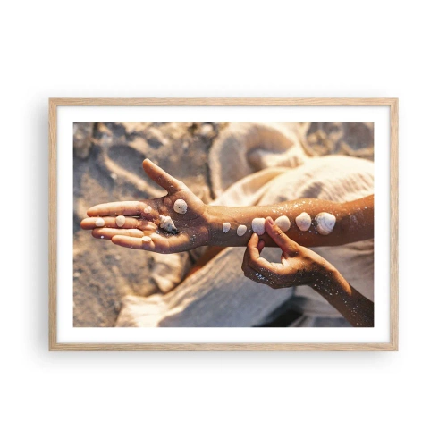 Plakát v rámu světlý dub - Krása na dosah - 70x50 cm