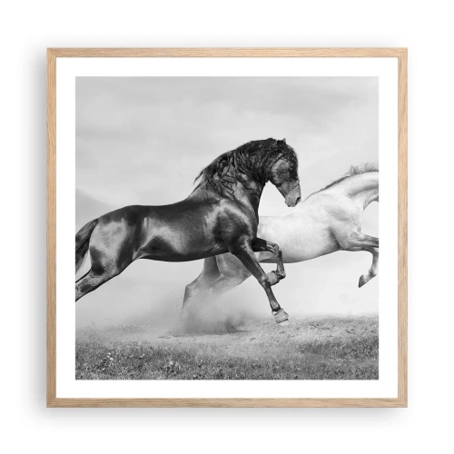 Plakát v rámu světlý dub - Andělé a démoni - 60x60 cm