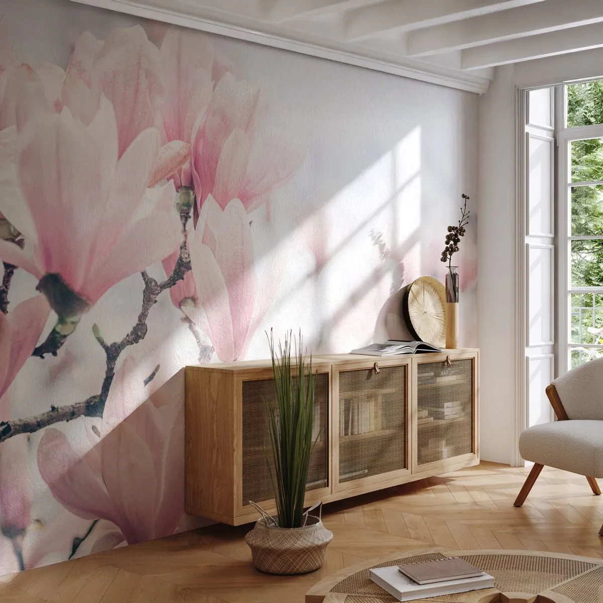 Fototapeta Premium Canvas - Ideál jemnosti - Magnólie, Květiny, Strom Magnolie - 250x175 cm