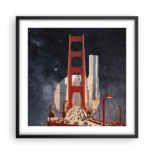 Plakát v černém rámu - Vždy uprostřed - 50x50 cm