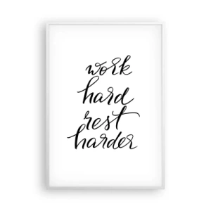 Plakát v bílém rámu - Životní rovnováha - 70x100 cm