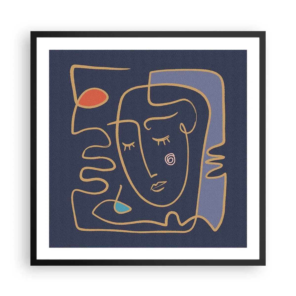 Plakát v černém rámu - V zádumčivosti - 60x60 cm