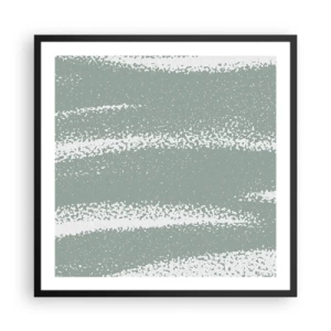 Plakát v černém rámu - Abstrakce v zimním stylu - 60x60 cm