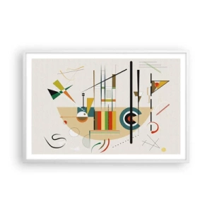 Plakát v bílém rámu - A svět se směje - 91x61 cm