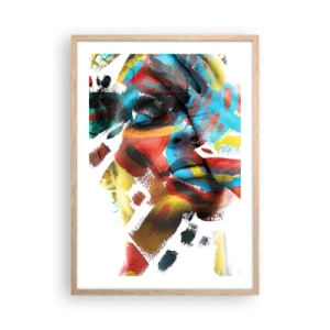 Plakát v rámu světlý dub - Pestrá osobnost - 50x70 cm