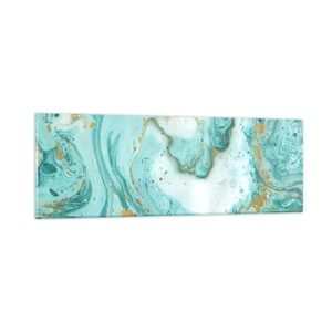 Obraz na skle - Pod velkou vlnou z epochy Edo - 90x30 cm