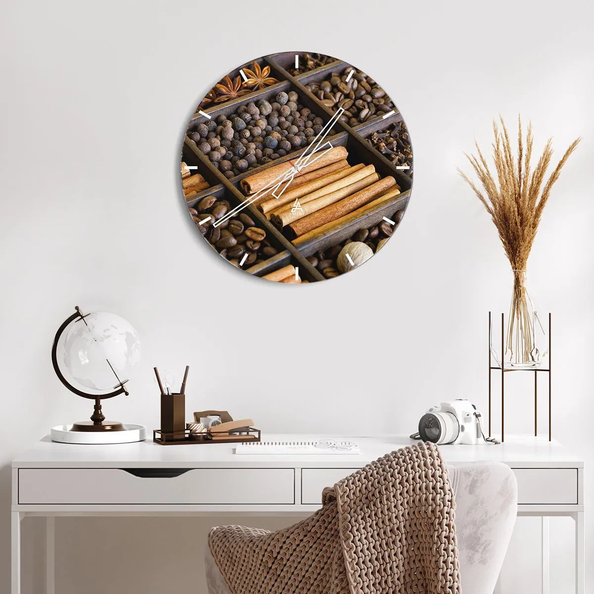 Nástěnné hodiny - Pokladnice vůní - 30x30 cm