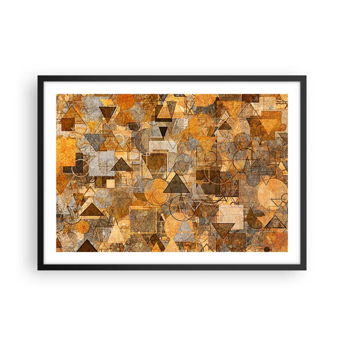 Plakát v černém rámu - Svět zachycený v podobě - 70x50 cm