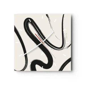 Nástěnné hodiny - Černobílý rozmar - 40x40 cm