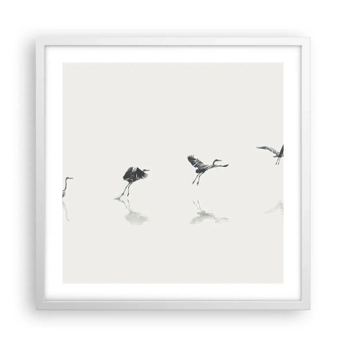 Plakát v bílém rámu - Čtyři jednoduché kroky - 50x50 cm