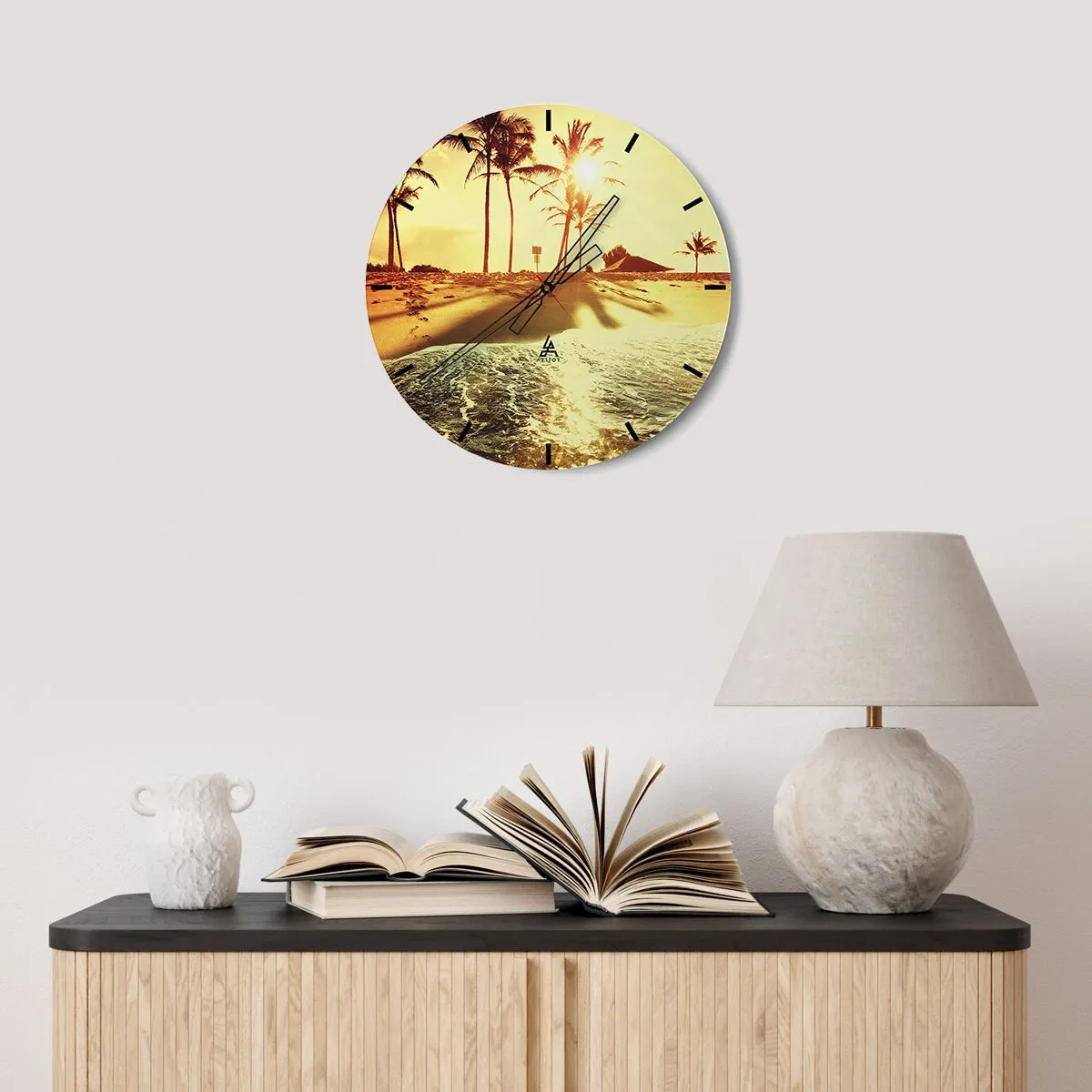 Nástěnné hodiny - Kalifornské odpoledne - 40x40 cm
