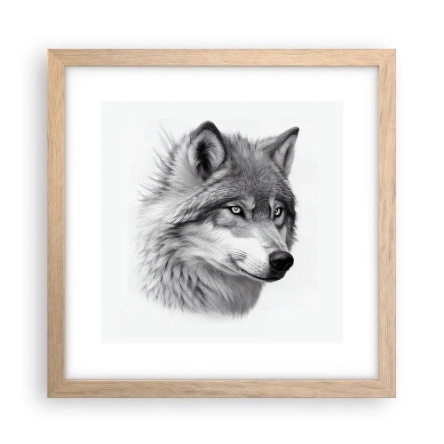 Plakát v rámu světlý dub - Alfa – bezpochybně - 30x30 cm