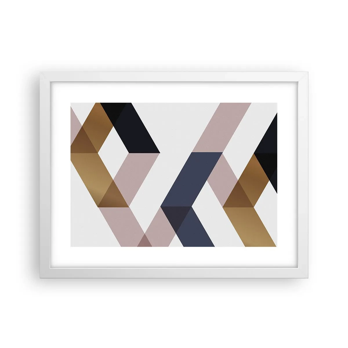 Plakát v bílém rámu - Roviny a úhly - 40x30 cm