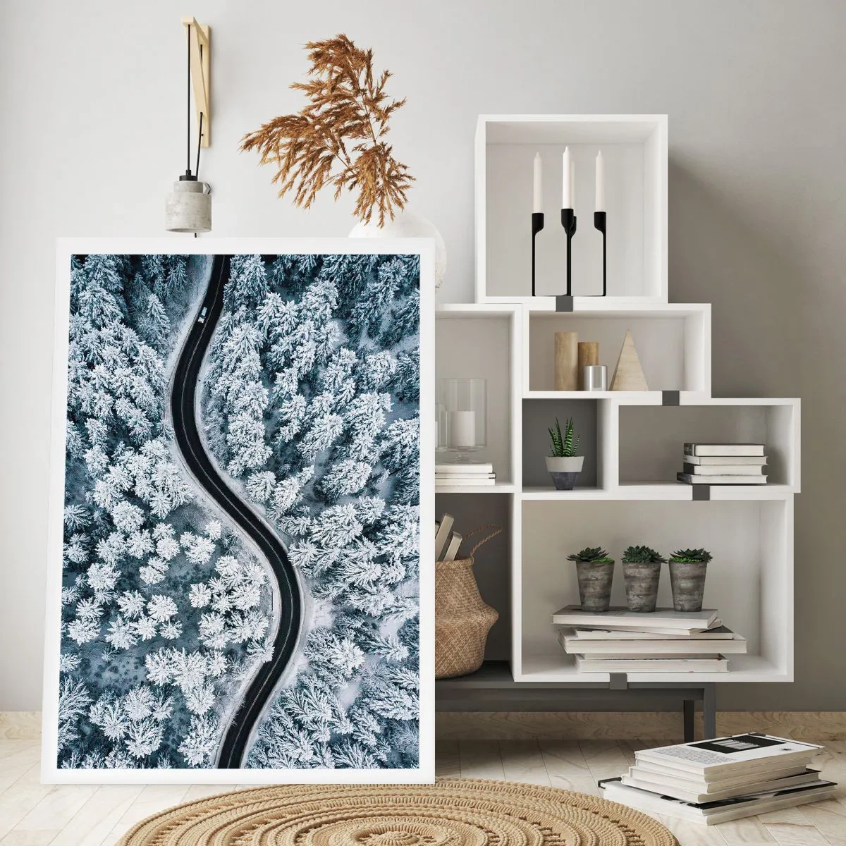 Plakát - Zimním lesem - 50x70 cm