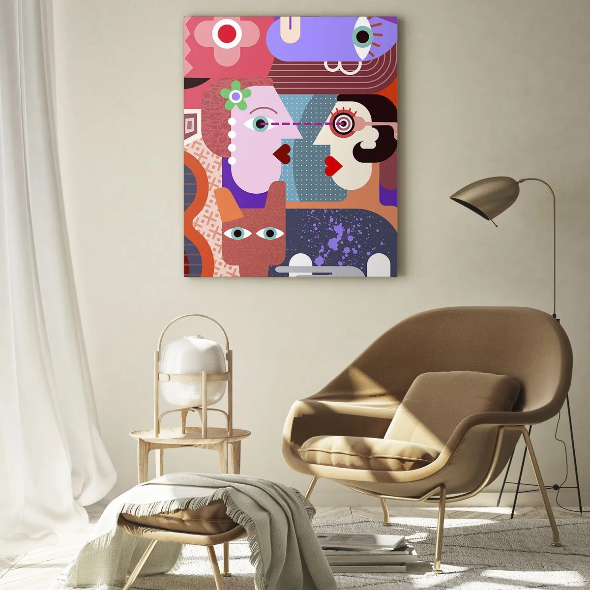 Obraz na skle - Tváří v tvář - 50x70 cm