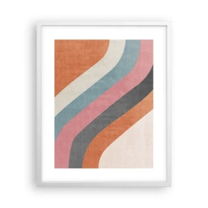 Plakát v bílém rámu - Diagonální kompozice – pohyb - 40x50 cm