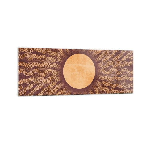 Obraz na skle - Ikona slunce - 140x50 cm