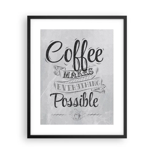 Plakát v černém rámu - Proč nemilovat kávu? - 40x50 cm