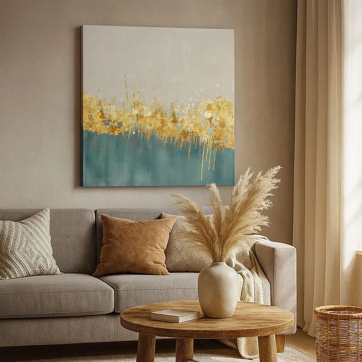 Obraz na plátně - Zlatá hranice - 30x30 cm