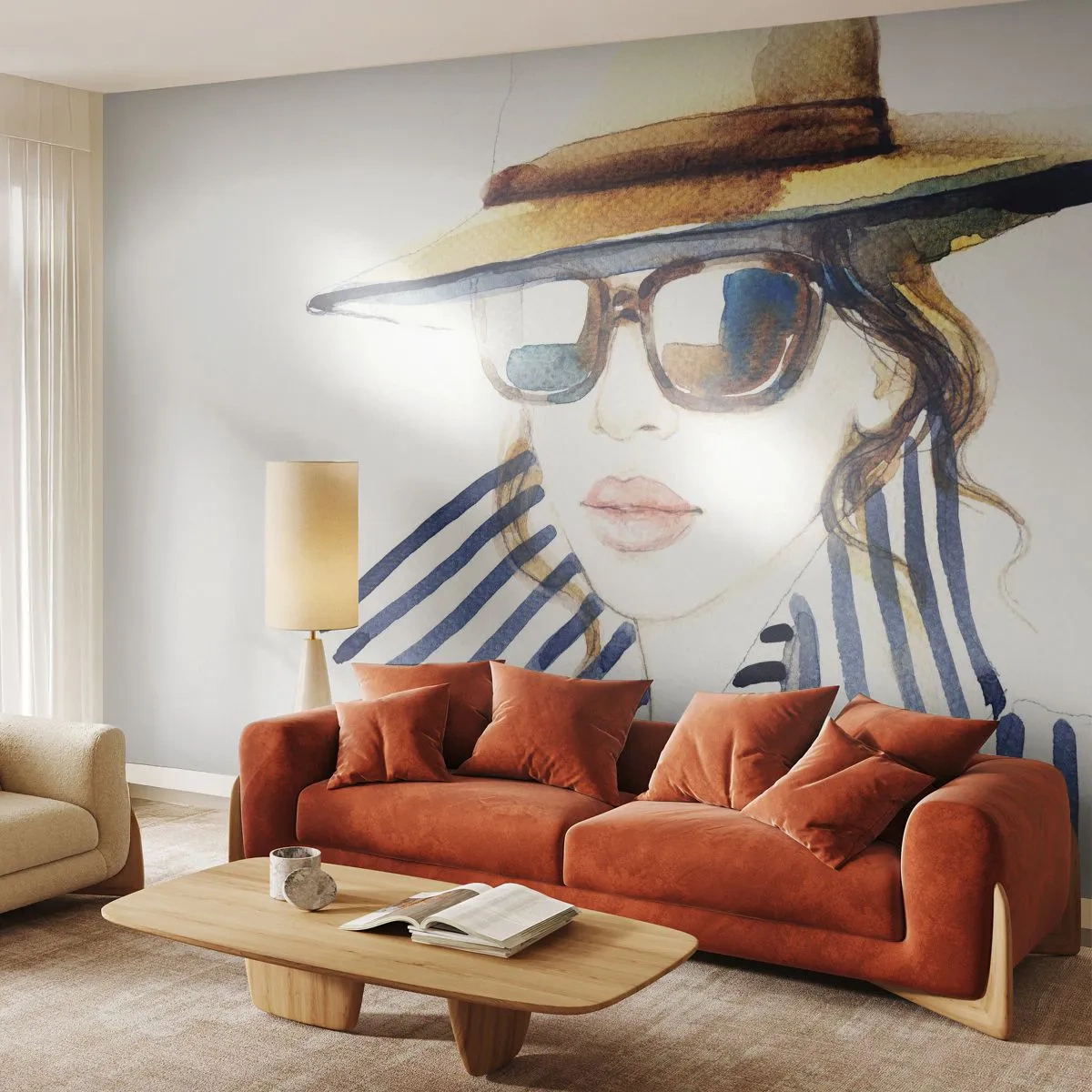 Fototapeta Samolepicí Deluxe Sticker - Florida vítá! - ženská tvář, Portrét ženy, Móda - 250x175 cm