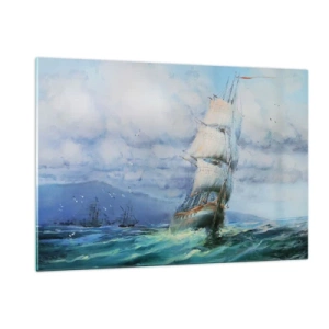 Obraz na skle - Šťastnou cestu - 120x80 cm