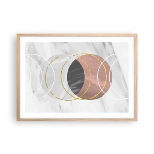 Plakát v rámu světlý dub - Hudba sfér - 70x50 cm