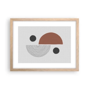 Plakát v rámu světlý dub - Dokonalost kruhu - 40x30 cm