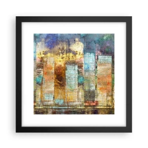 Plakát v černém rámu - Prosluněná metropole - 30x30 cm