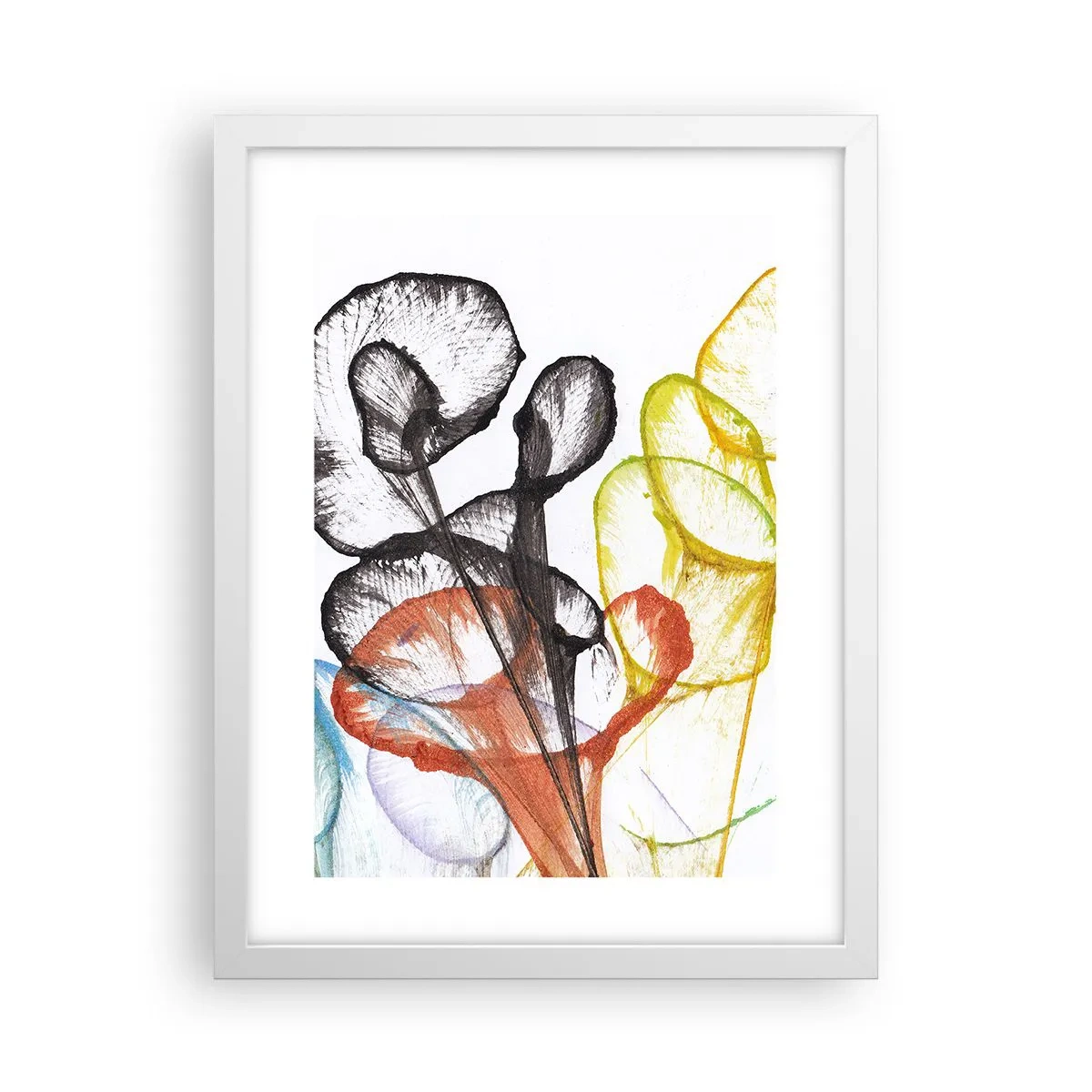 Plakát v bílém rámu - Květiny s duší - 30x40 cm