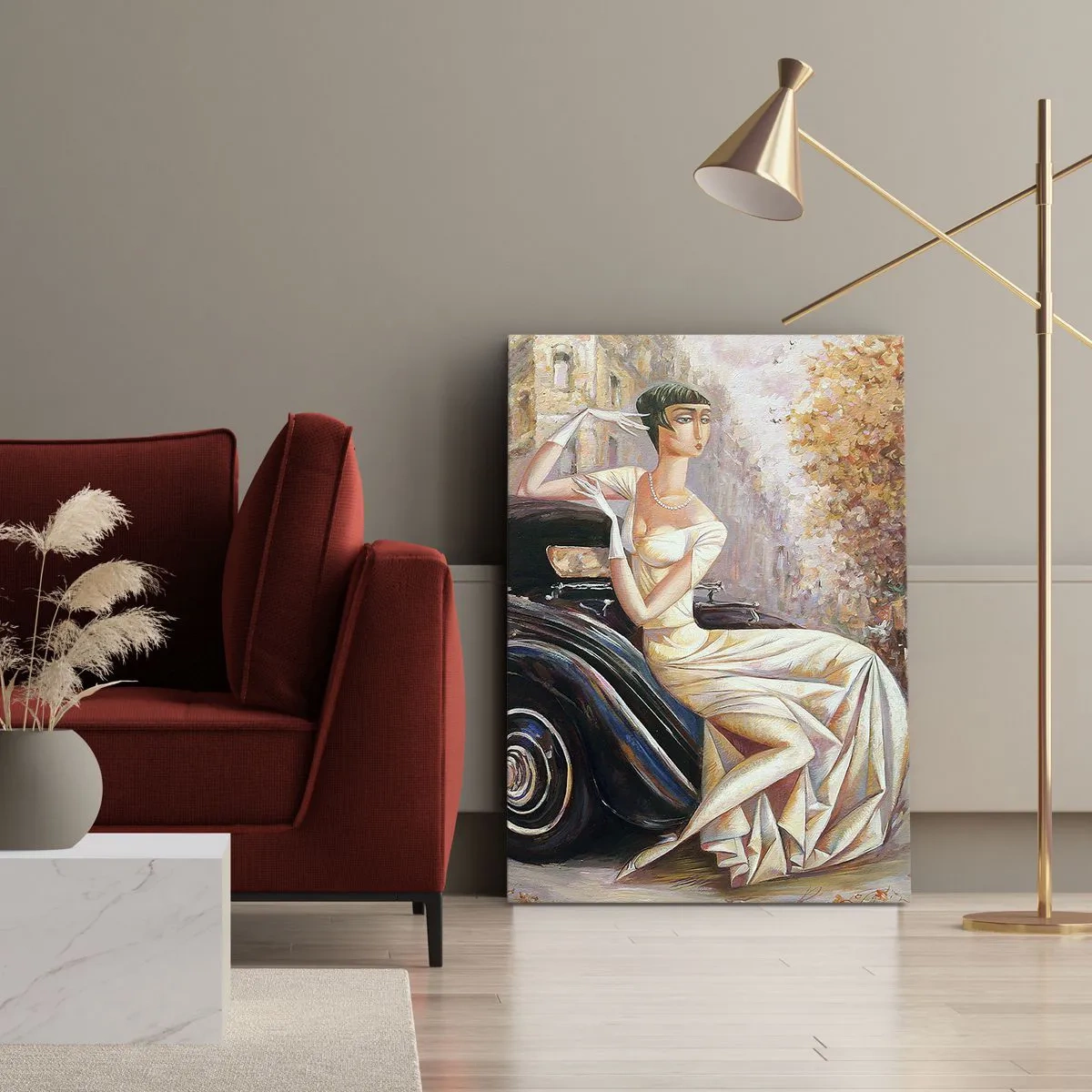 Obraz na plátně - Elegance v retro stylu - 45x80 cm