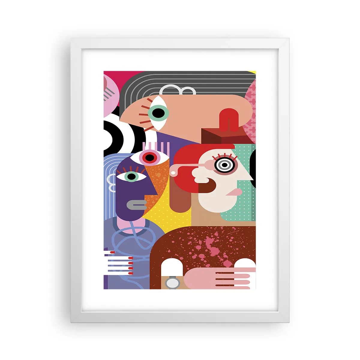 Plakát v bílém rámu - My od pána Picassa - 30x40 cm