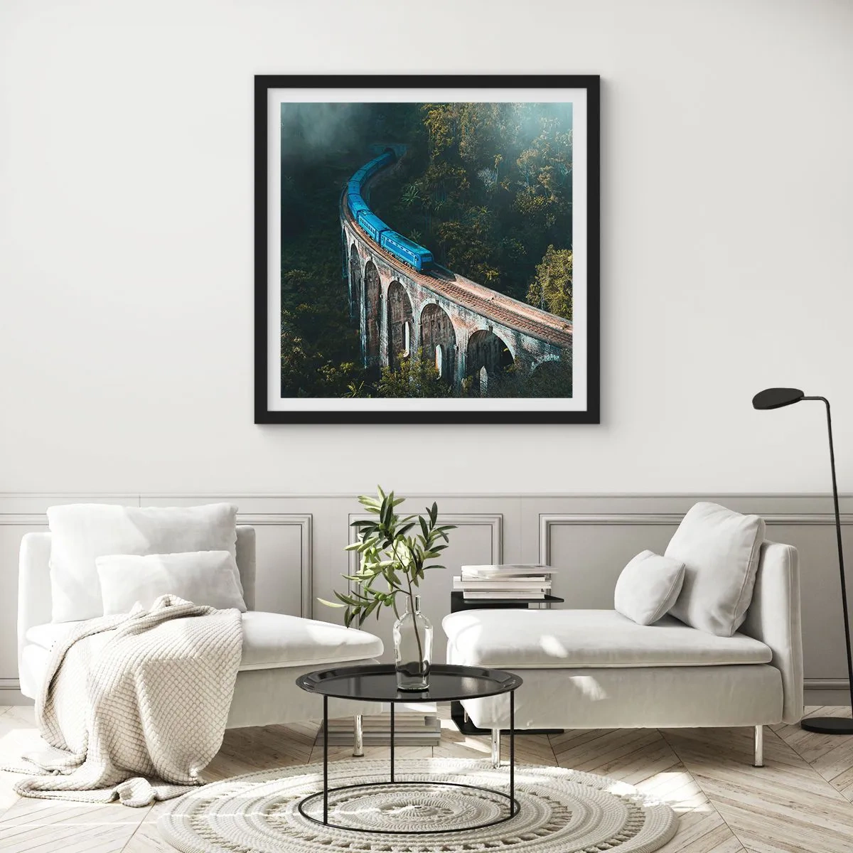 Plakát v černém rámu - Přitažlivost přírody - 60x60 cm