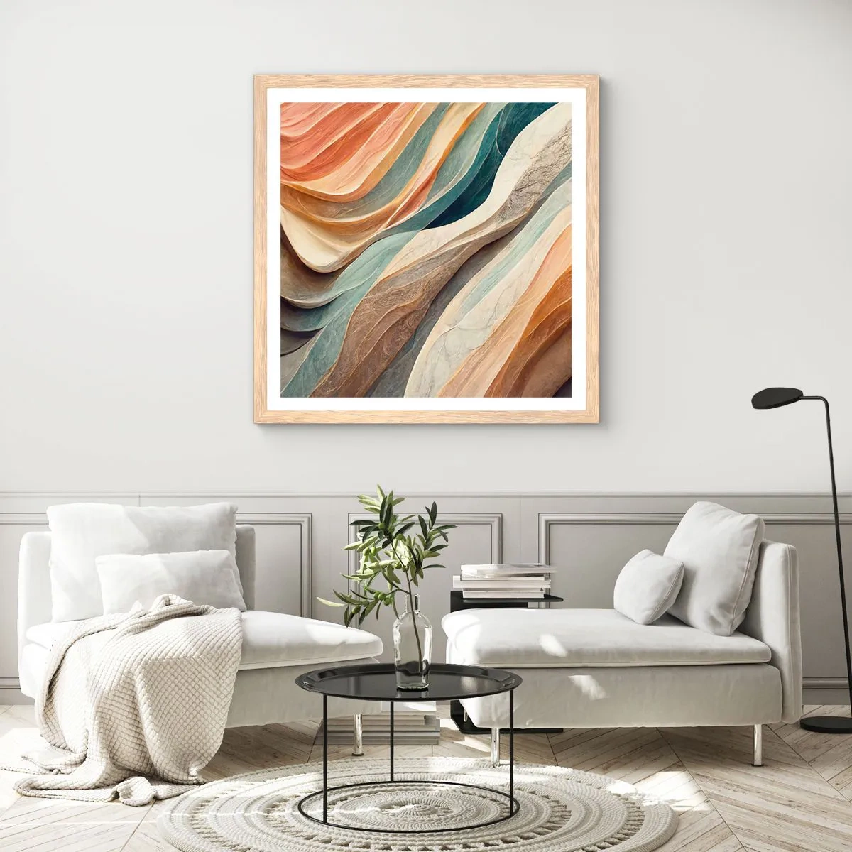 Plakát v rámu světlý dub - Okamžik před změnou - 30x30 cm