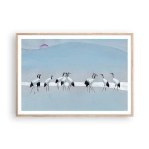 Plakát v rámu světlý dub - Po horkém dni - 100x70 cm