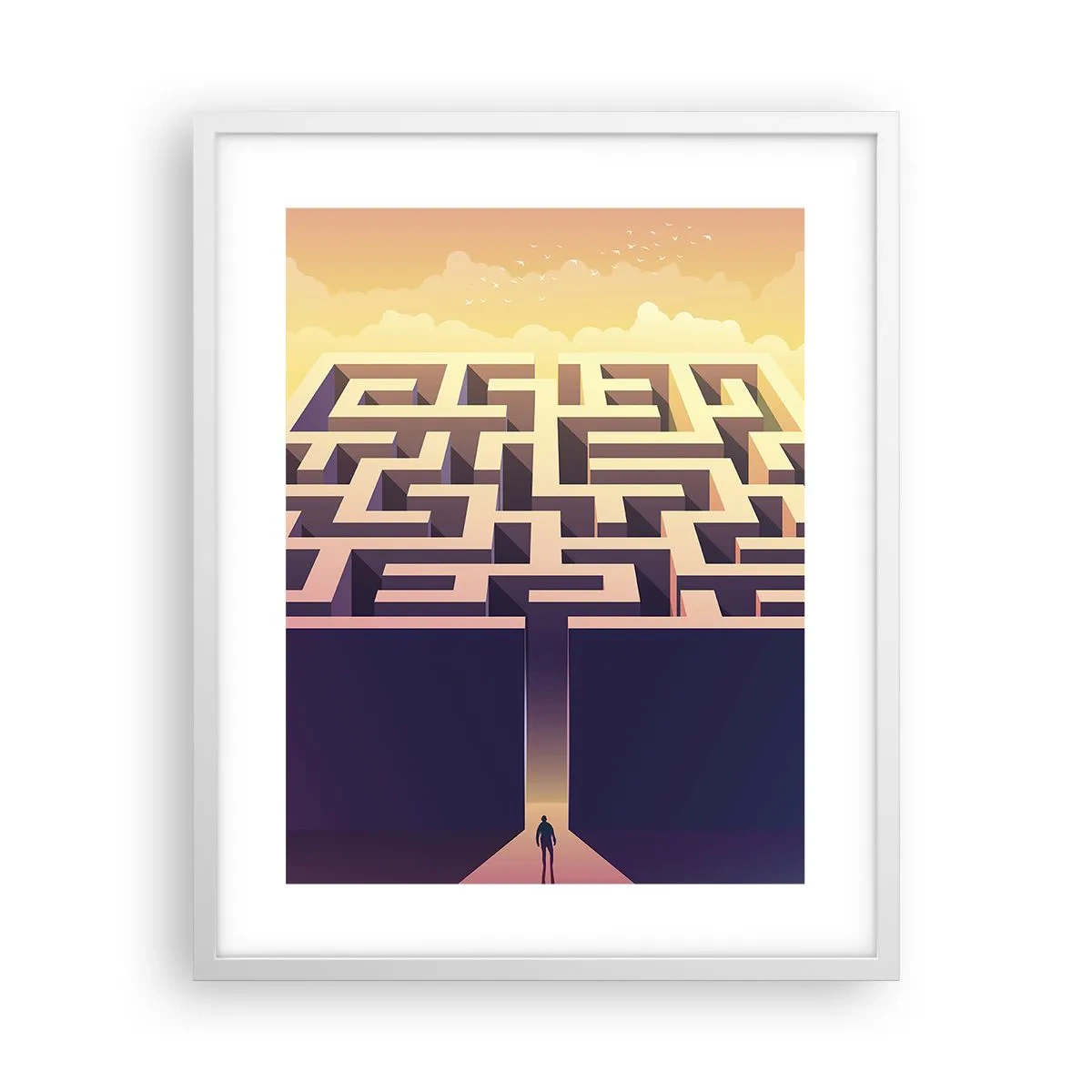 Plakát v bílém rámu - Čas rozhodnutí - 40x50 cm