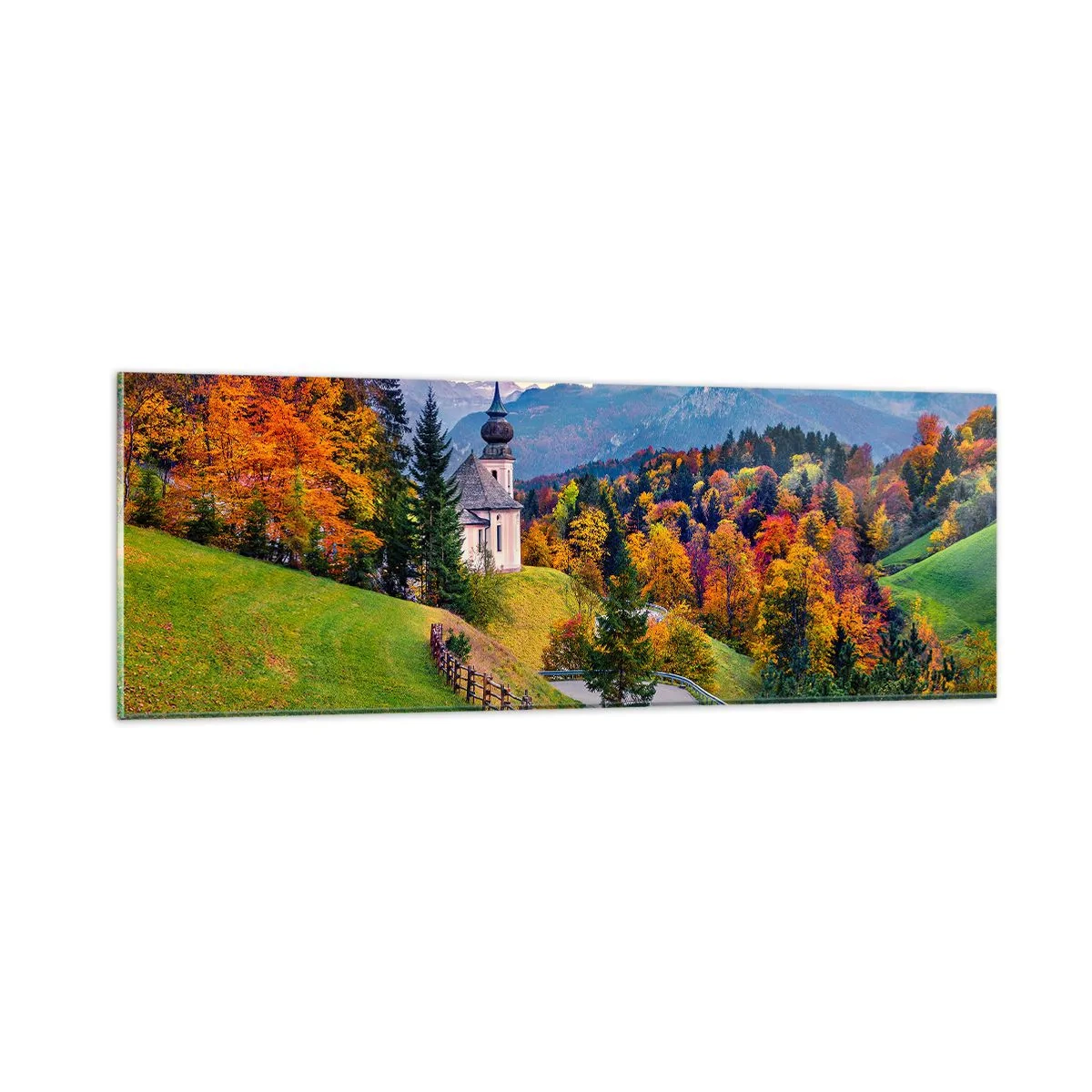 Obraz na skle - Naprosto ideální krajina - 90x30 cm