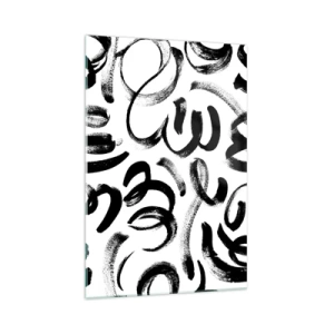 Obraz na skle - Černé na bílém - 70x100 cm