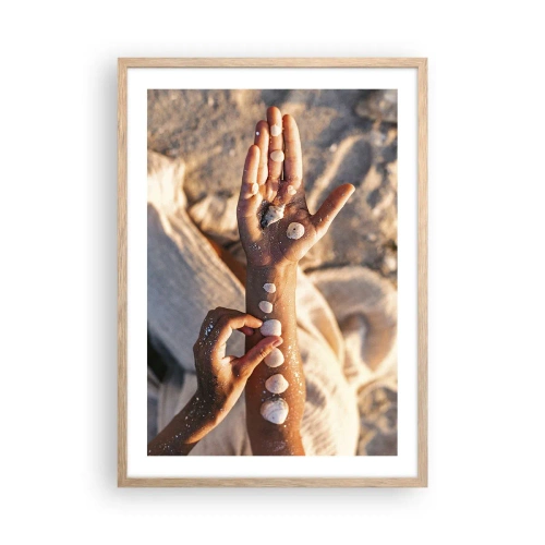 Plakát v rámu světlý dub - Krása na dosah - 50x70 cm