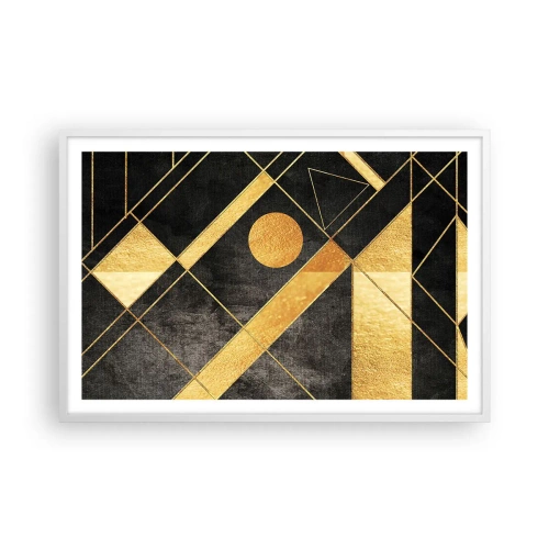 Plakát v bílém rámu - Slunce pouště - 91x61 cm