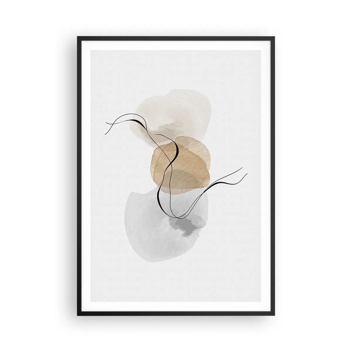 Plakát v černém rámu - Vzdušné korálky - 70x100 cm