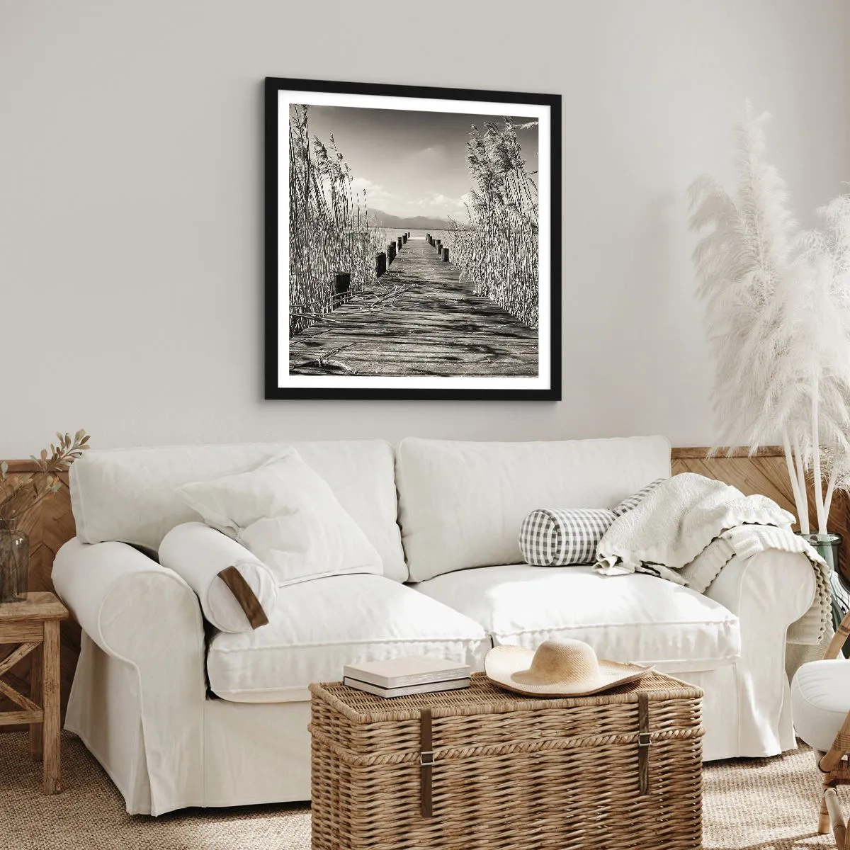 Plakát v černém rámu - V ústraní travin - 40x40 cm